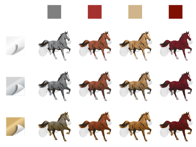 Quarter Horse Stallion Sticker (Pair)