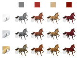 Quarter Horse Stallion Sticker (Pair)